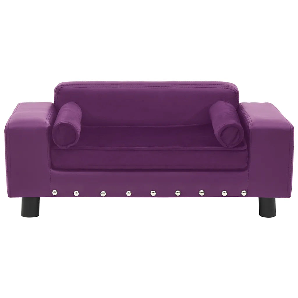 Divano per cani 81x43x31 cm in peluche e similpelle