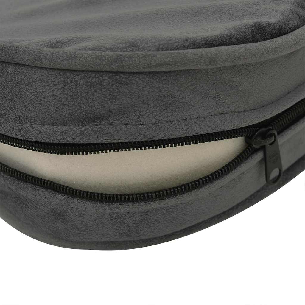Divano per Cani Grigio Scuro 48x48x32cm in Peluche e Similpelle