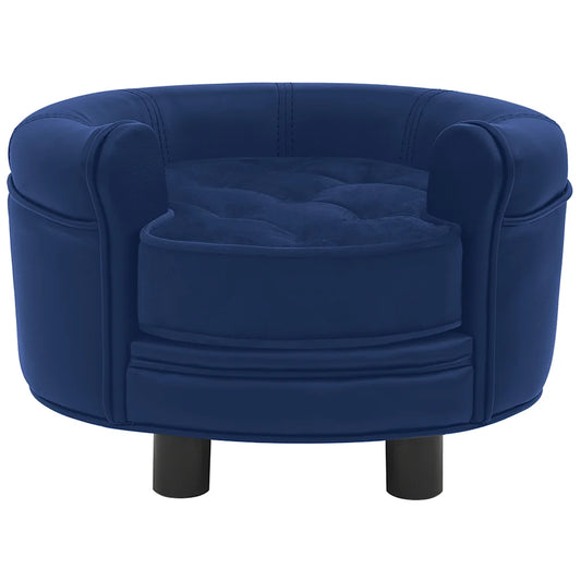 Divano per cani 48x48x32 cm in peluche e similpelle