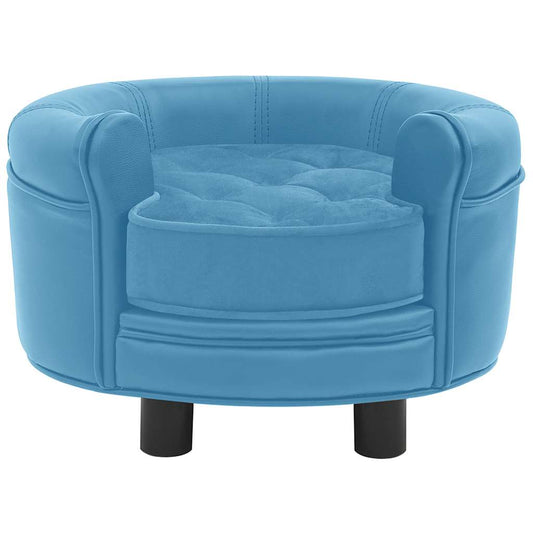Divano per Cani Turchese 48x48x32 cm in Peluche e Similpelle