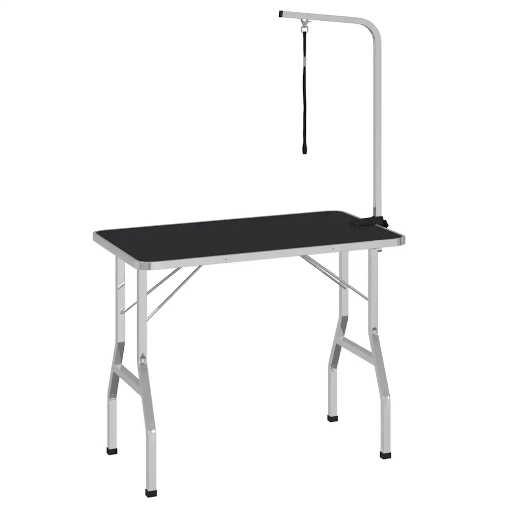 Tavolo toelettatura per cani regolabile 110x60x76 cm con anello
