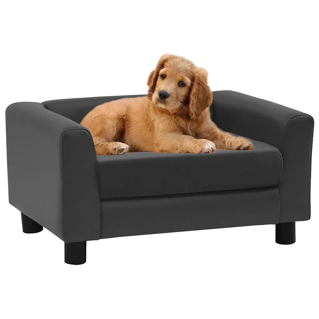 Divano per cani 60x43x30 cm in peluche e similpelle