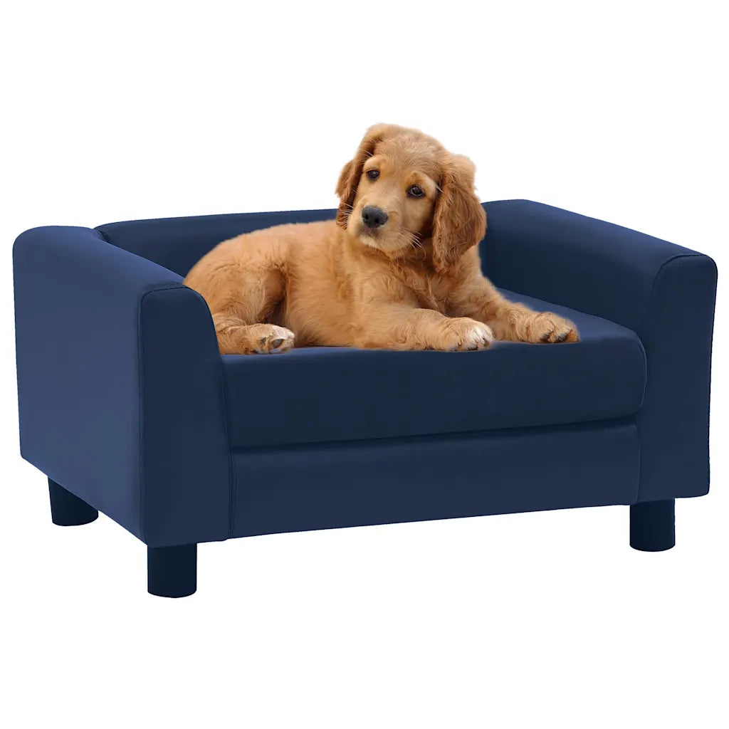 Divano per cani 60x43x30 cm in peluche e similpelle