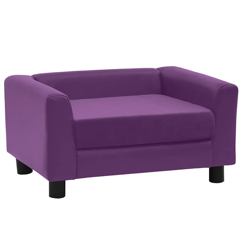 Divano per cani 60x43x30 cm in peluche e similpelle