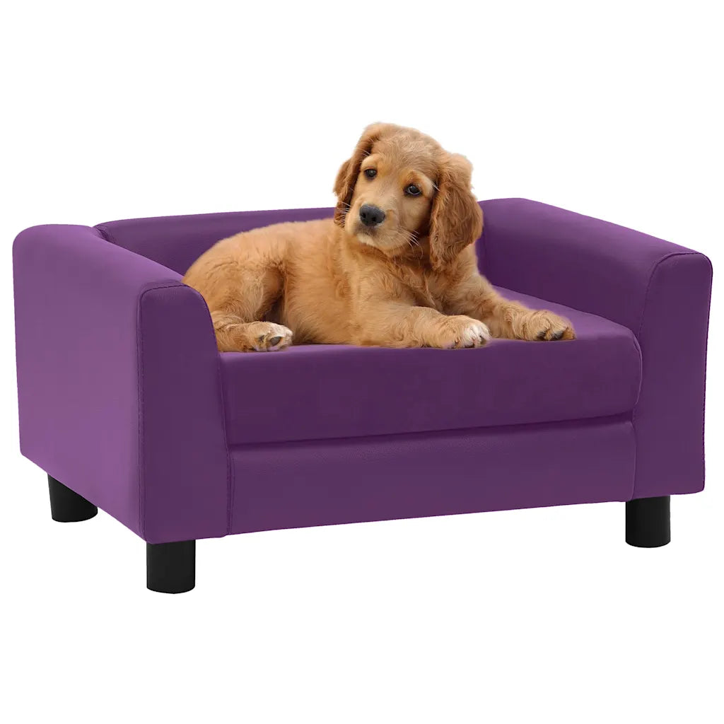 Divano per cani 60x43x30 cm in peluche e similpelle