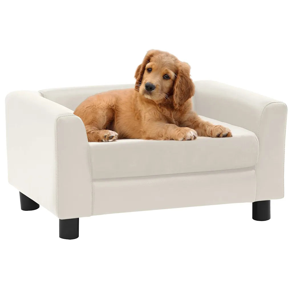 Divano per cani 60x43x30 cm in peluche e similpelle