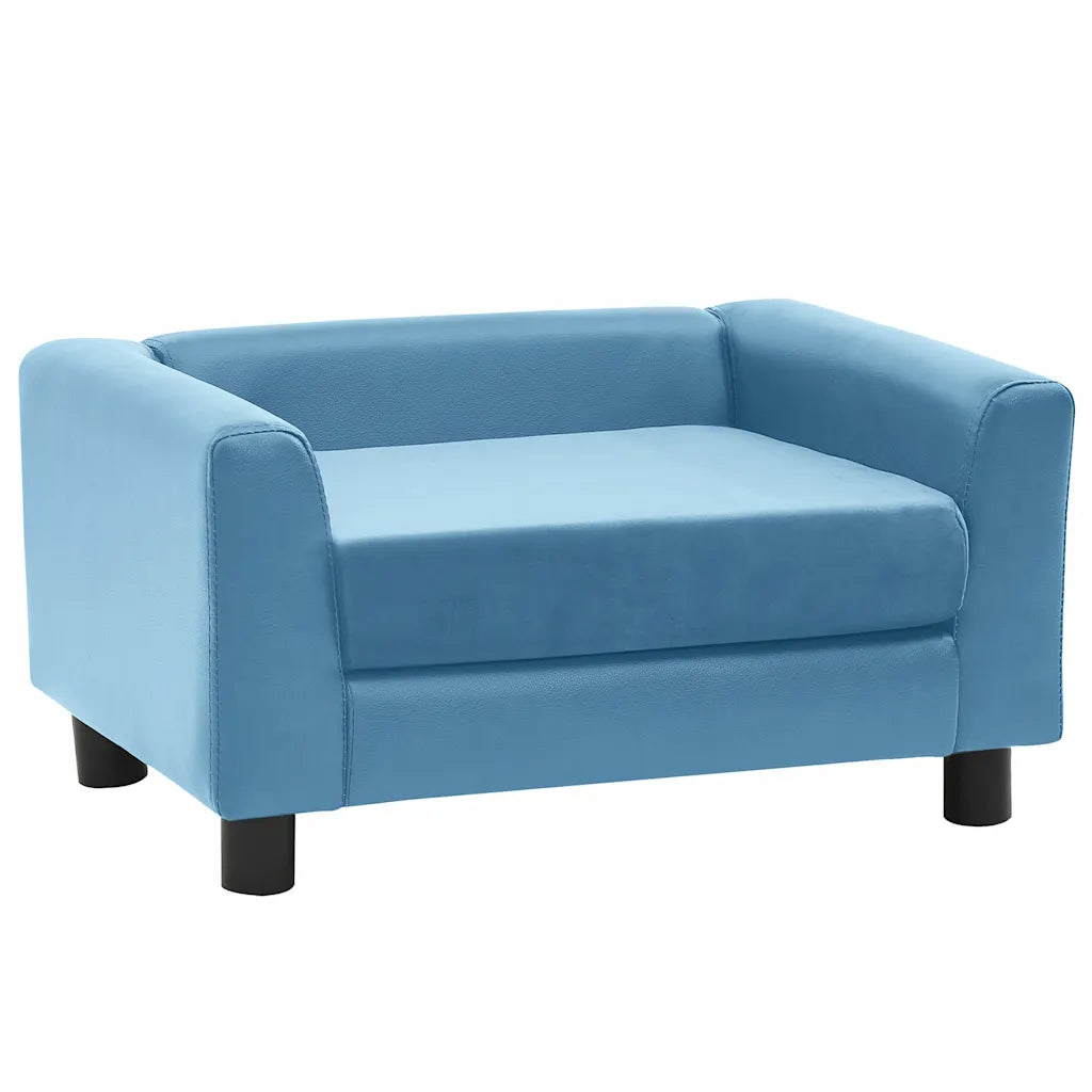 Divano per cani 60x43x30 cm in peluche e similpelle