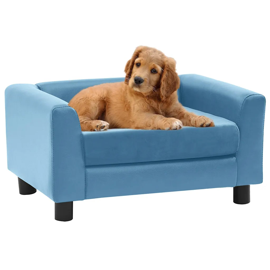 Divano per cani 60x43x30 cm in peluche e similpelle