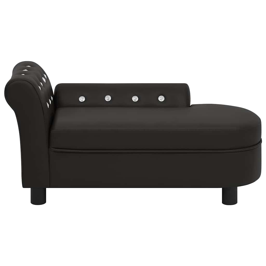 Divano per Cani Nero 83x45x42 cm in Similpelle