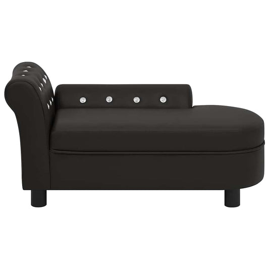 Divano per Cani Nero 83x45x42 cm in Similpelle