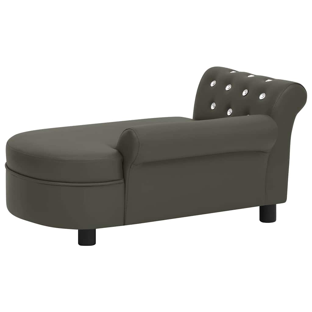 Divano per Cani Grigio Scuro 83x45x42 cm in Similpelle
