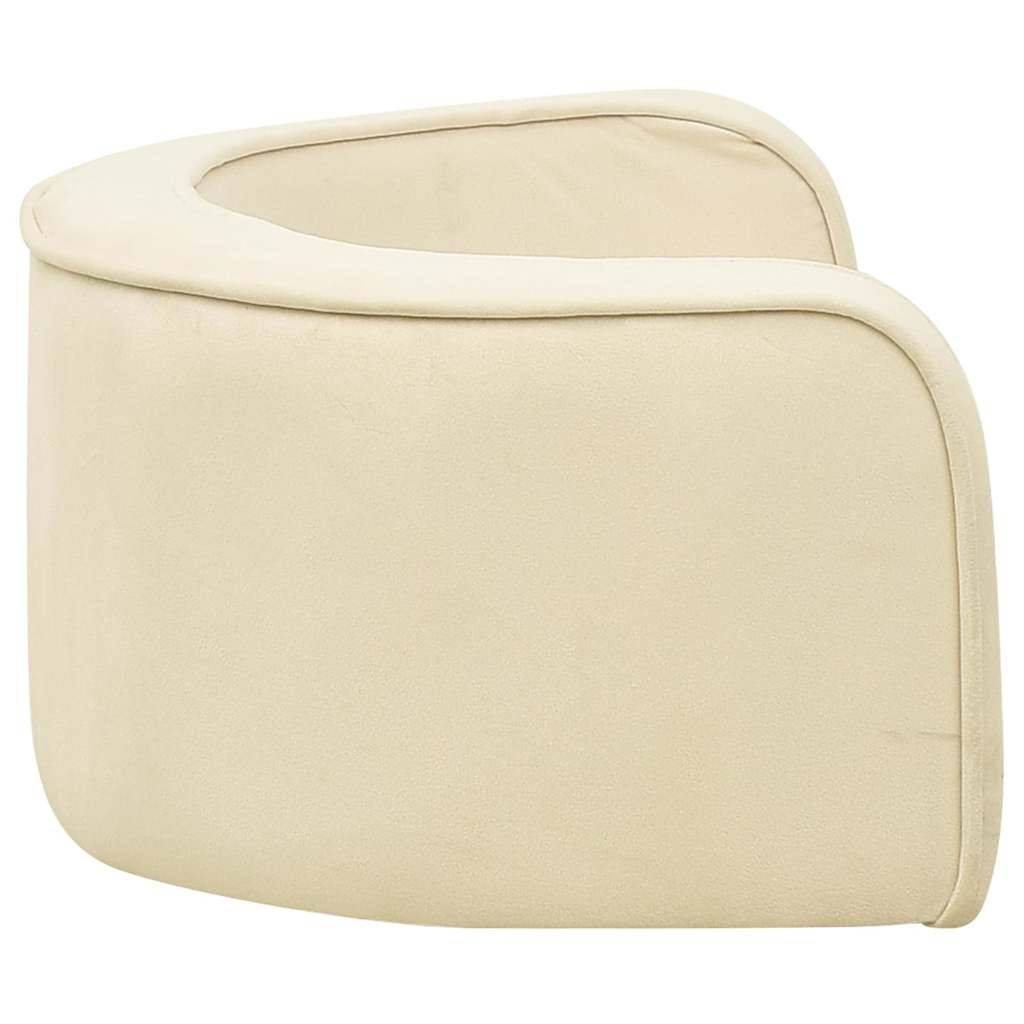 Divano Cani Pieghevole Crema 73x67x26cm in Peluche e Cuscino