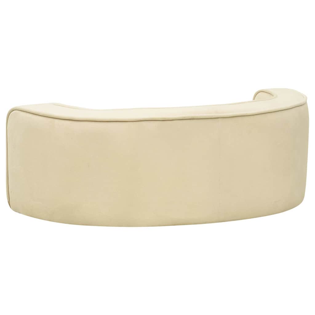 Divano Cani Pieghevole Crema 73x67x26cm in Peluche e Cuscino