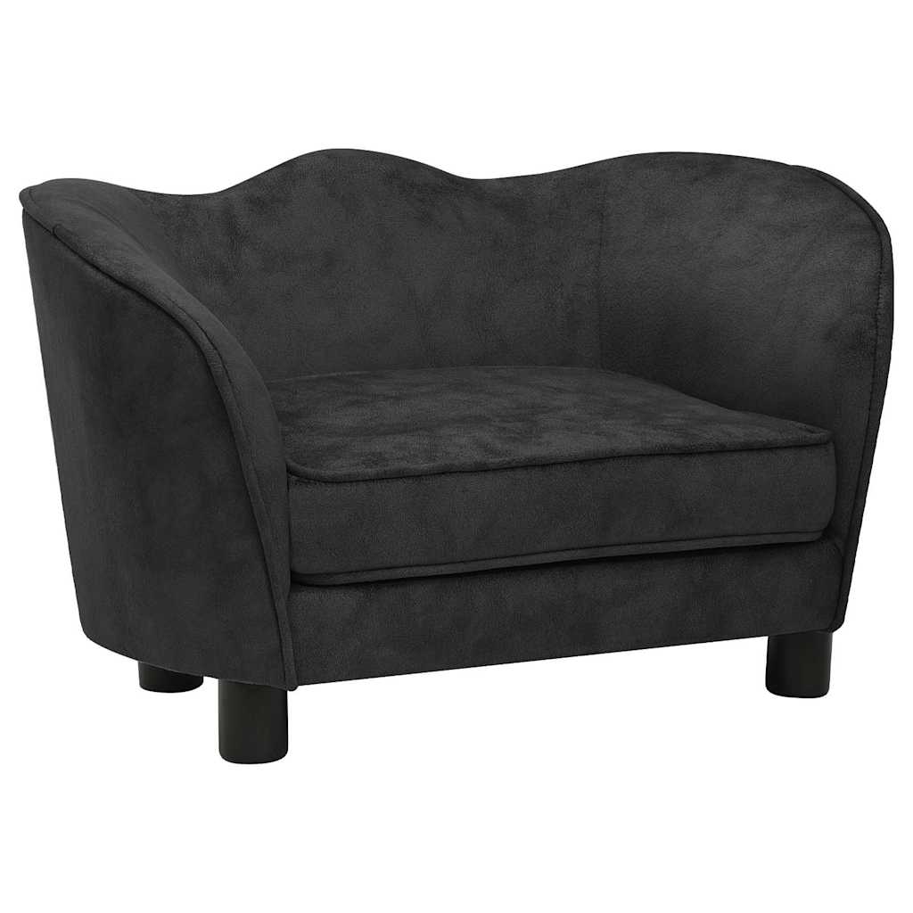 Divano per Cani Nero 66x43x40 cm in Peluche