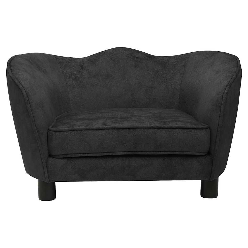 Divano per Cani Nero 66x43x40 cm in Peluche