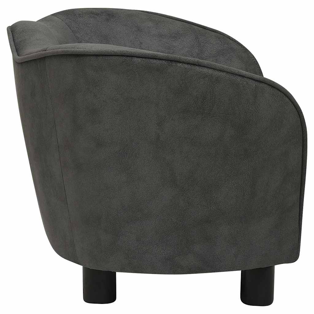 Divano per Cani Grigio Scuro 66x43x40 cm in Peluche