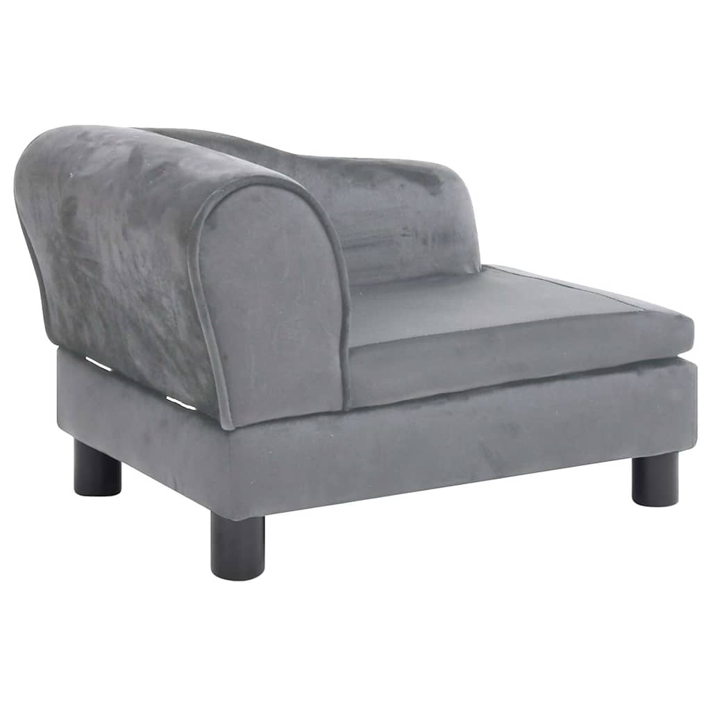 Divano per Cani Grigio 57x34x36 cm in Peluche