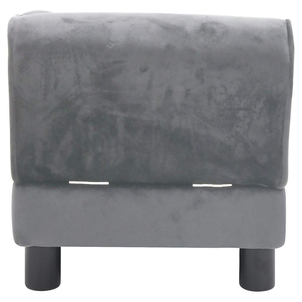 Divano per Cani Grigio 57x34x36 cm in Peluche