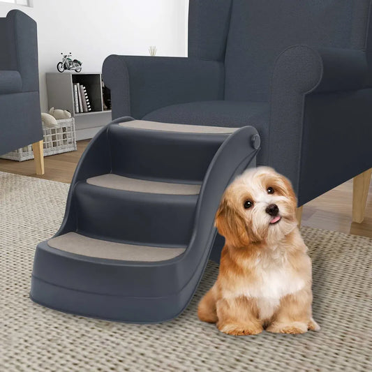 Scala per cani pieghevole con 3 gradini 38x50x38 cm