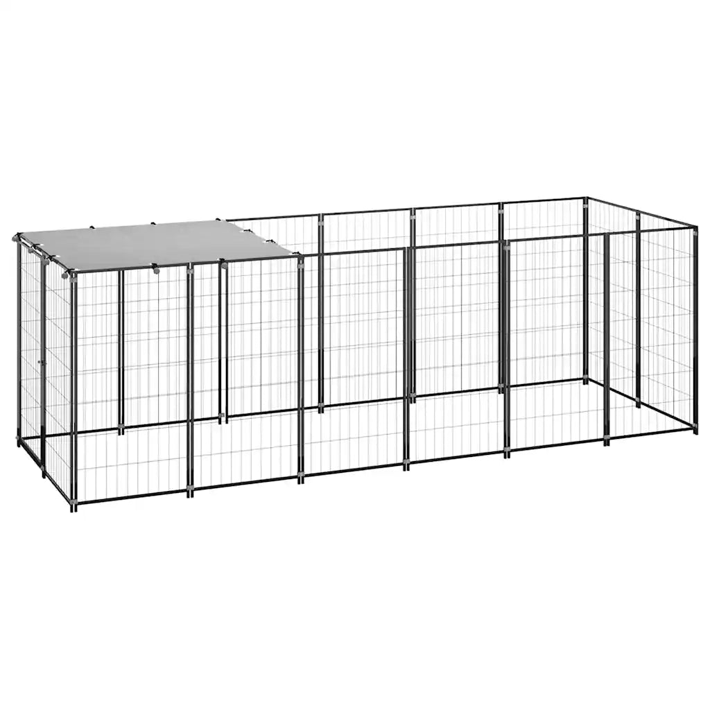 Gabbia per cani 330x110x110 cm in acciaio e polietilene
