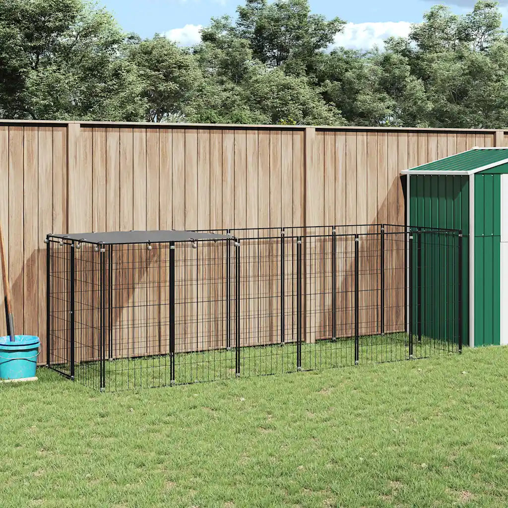 Gabbia per cani 330x110x110 cm in acciaio e polietilene