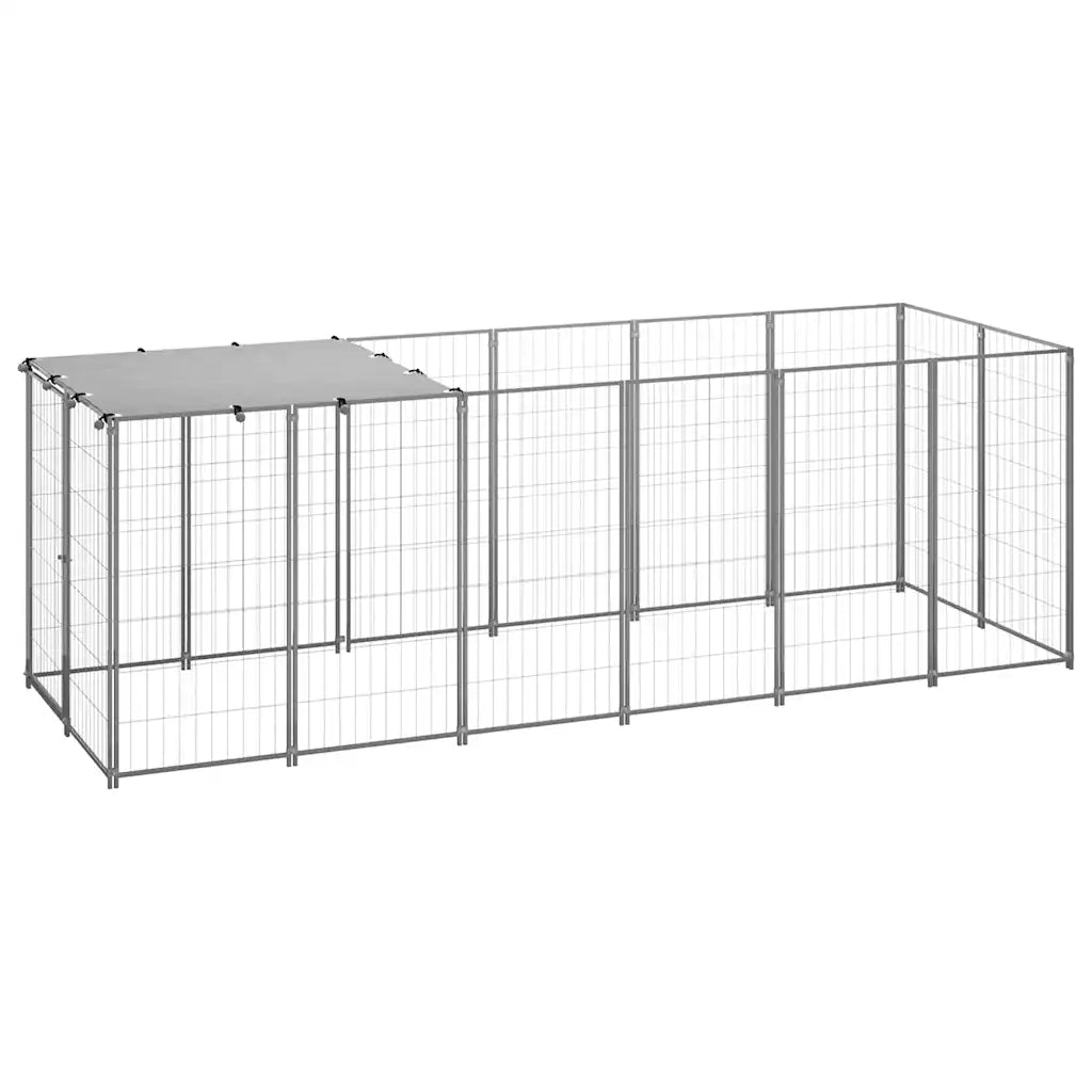 Gabbia per cani 330x110x110 cm in acciaio e polietilene