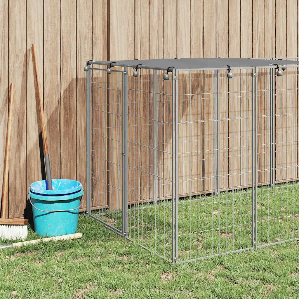 Gabbia per cani 330x110x110 cm in acciaio e polietilene