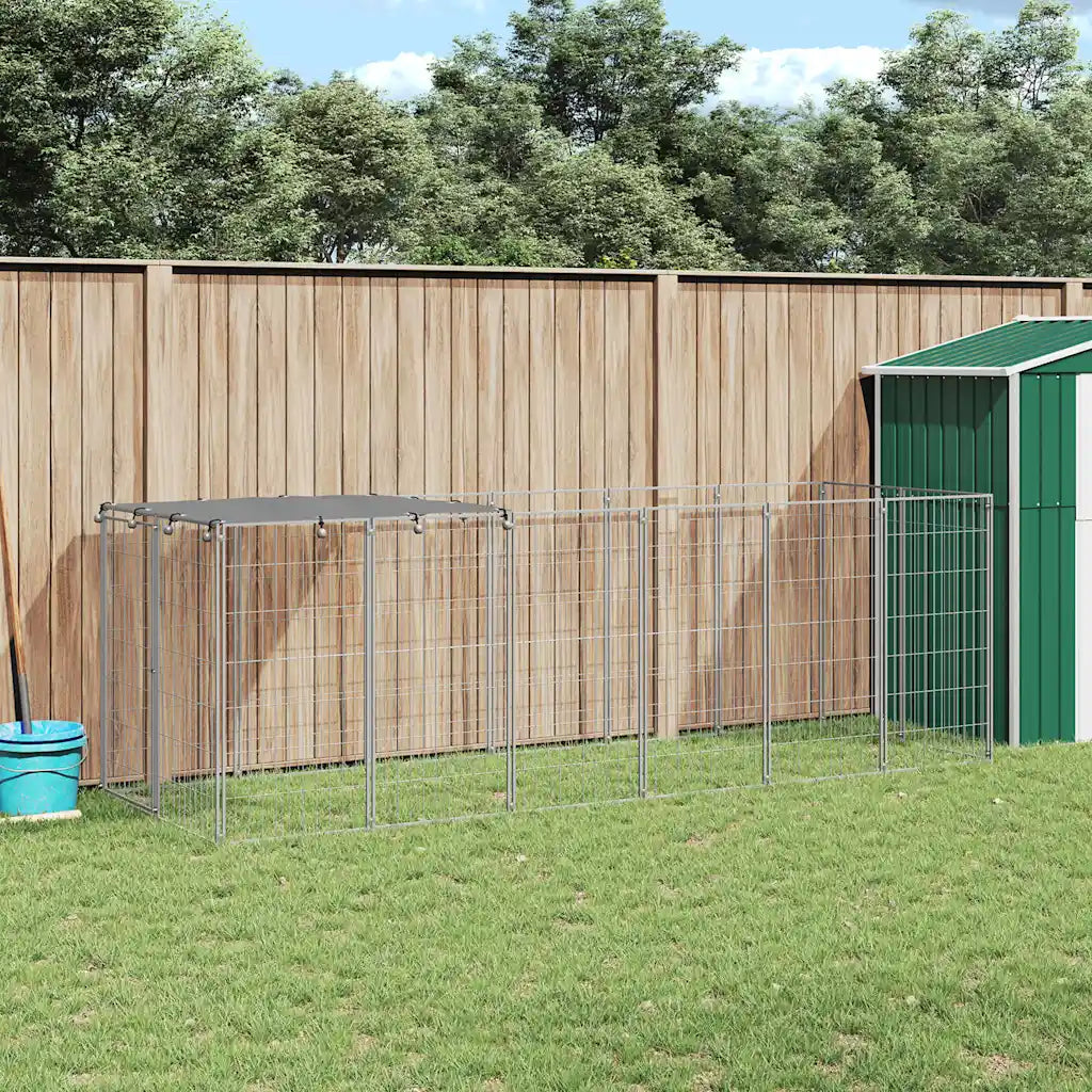Gabbia per cani 330x110x110 cm in acciaio e polietilene