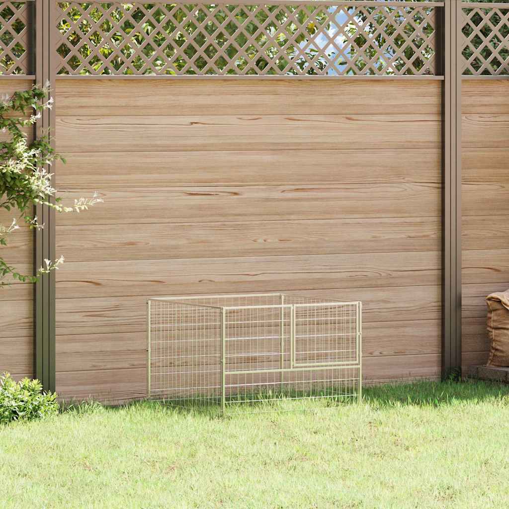 Gabbia per Cani Argento 100x100x70 cm in Acciaio