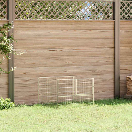 Gabbia per Cani Argento 100x100x70 cm in Acciaio