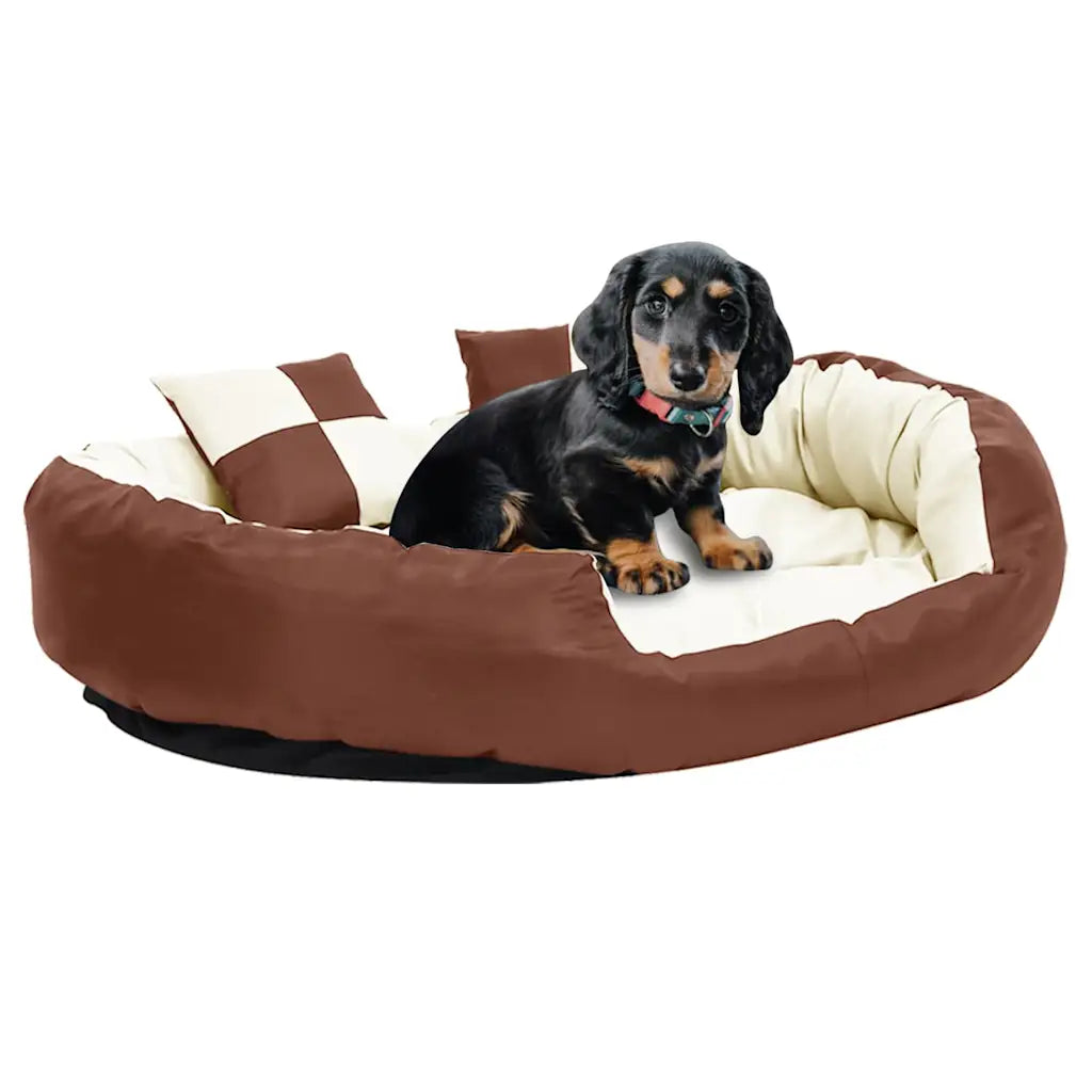 Cuscino per cani reversibile lavabile 110x80x23 cm con 2 cuscini piccoli