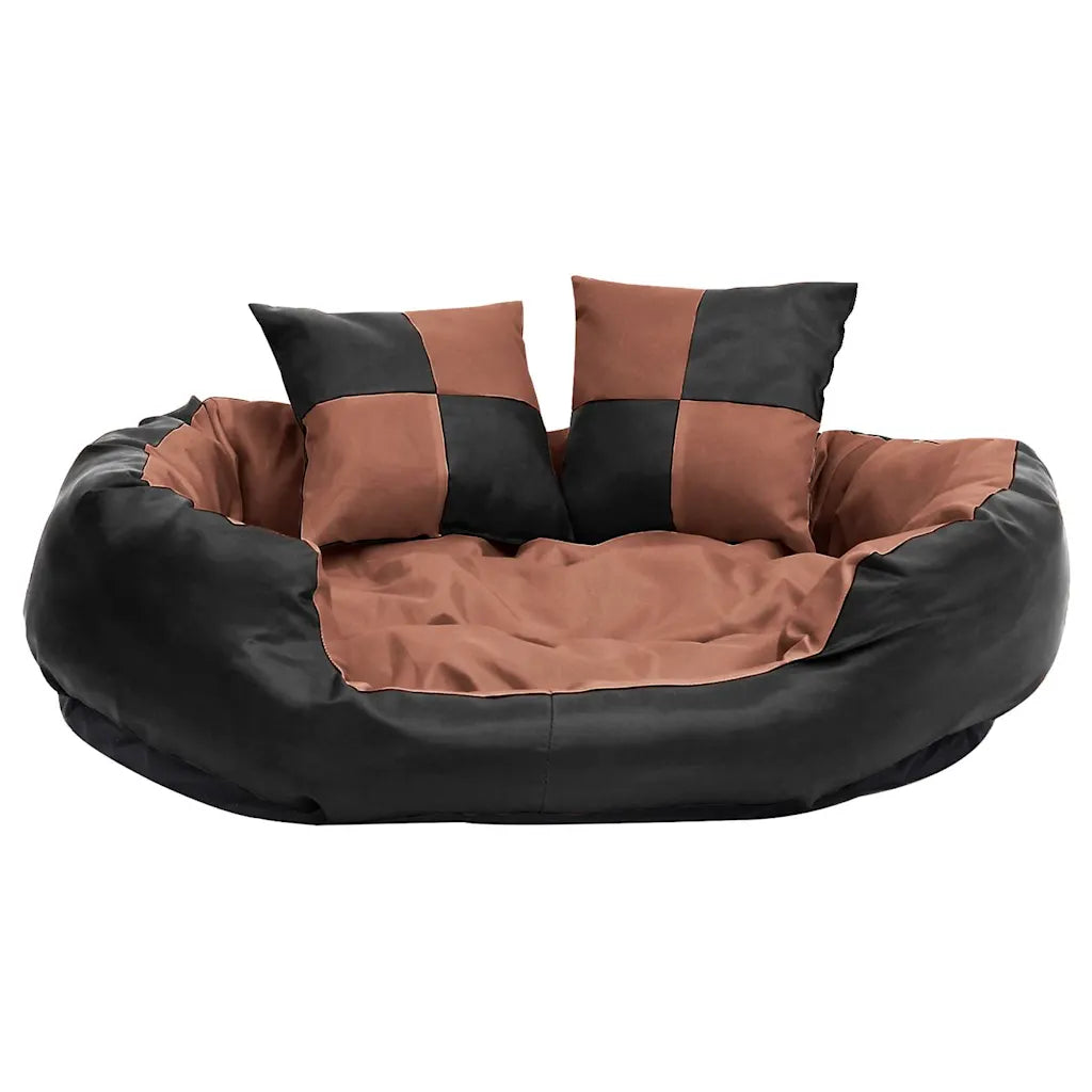 Cuscino per cani reversibile 85x70x20 cm con 2 cuscini piccoli