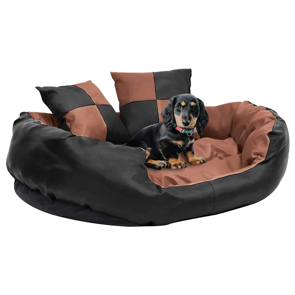 Cuscino per cani reversibile 85x70x20 cm con 2 cuscini piccoli