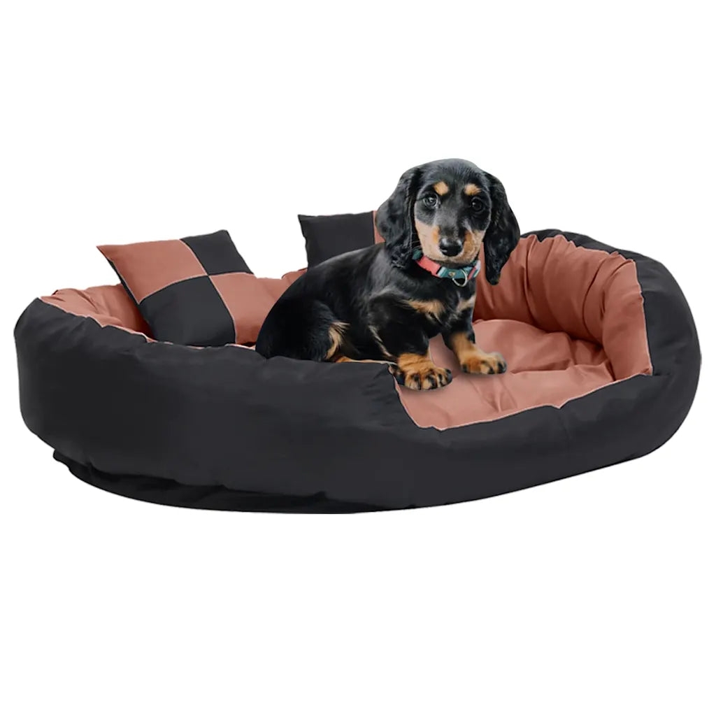 Cuscino per cani reversibile lavabile 110x80x23 cm con 2 cuscini piccoli