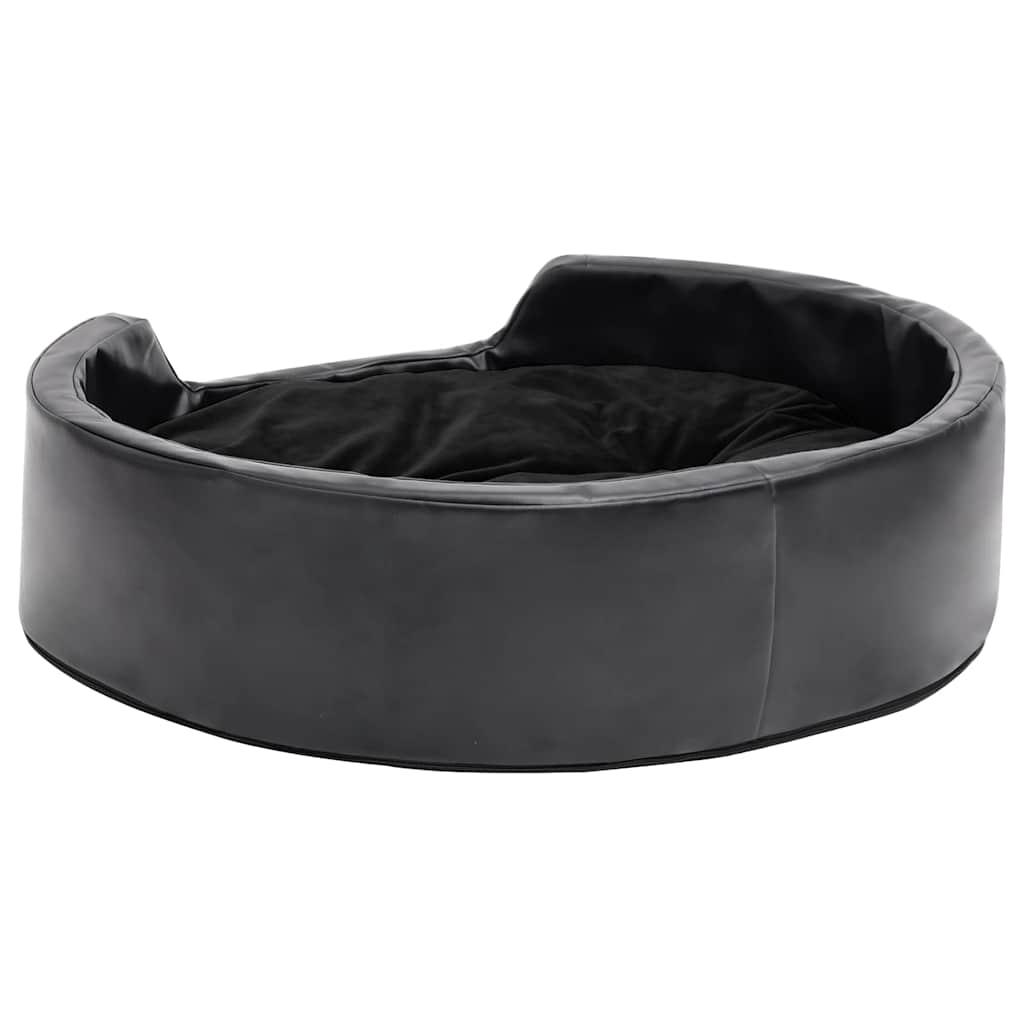 Lettino per Cani Nero 69x59x19 cm in Peluche e Similpelle
