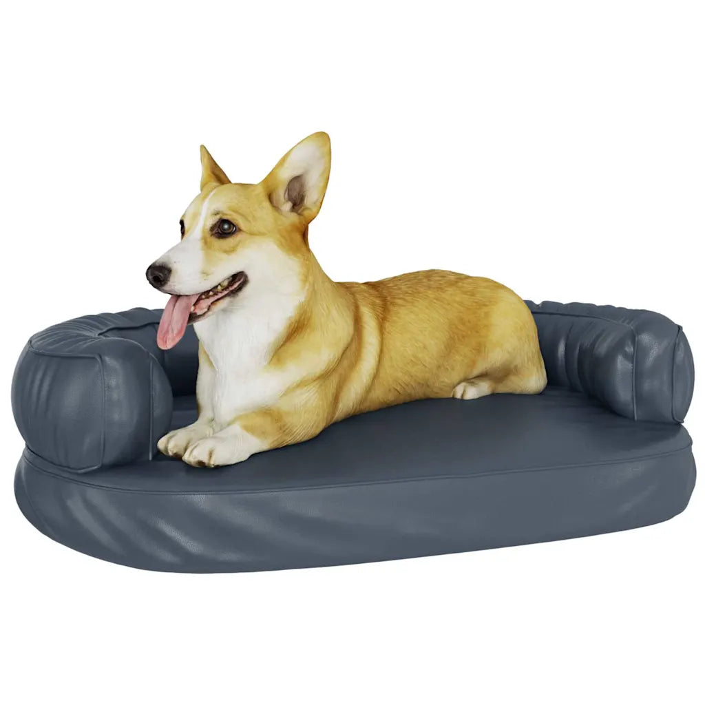 Letto per cani ergonomico in similpelle 75x53 cm