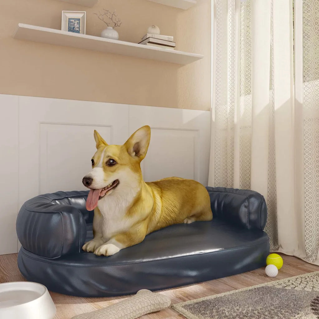 Letto per cani ergonomico in similpelle 75x53 cm