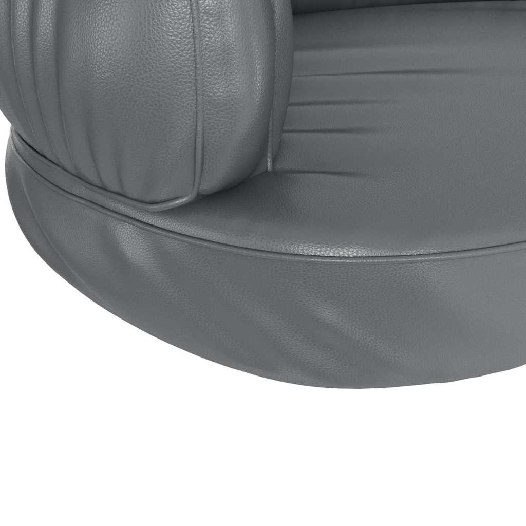 Letto Cani Ergonomico Gommapiuma Grigio 60x42 cm in Similpelle