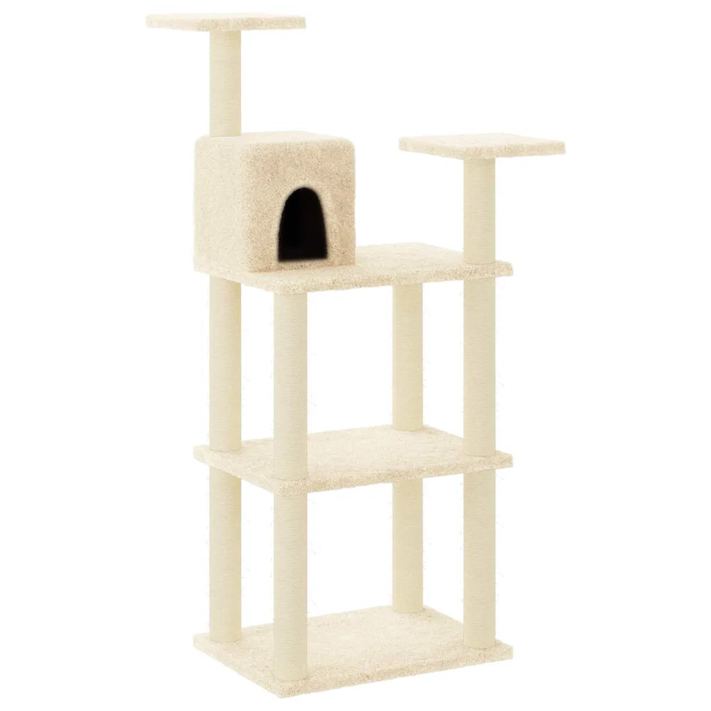 Albero per gatti con tiragraffi in sisal 66x41x118,5 cm