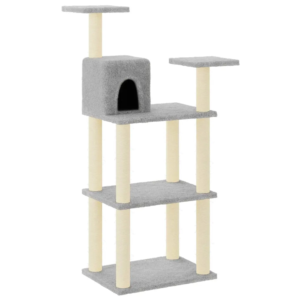 Albero per gatti con tiragraffi in sisal 66x41x118,5 cm