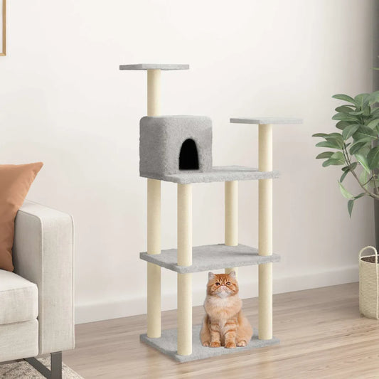 Albero per gatti con tiragraffi in sisal 66x41x118,5 cm