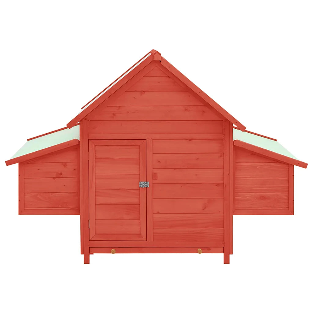 Pollaio 150x96x110 cm in legno massello di abete