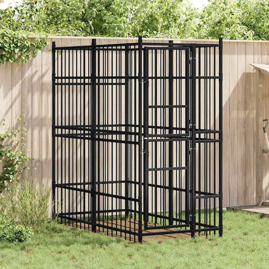 Gabbia per Cani da Esterno in Acciaio 1,84 m²