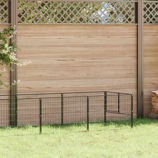 Gabbia per Cani Nera 9 m² in Acciaio