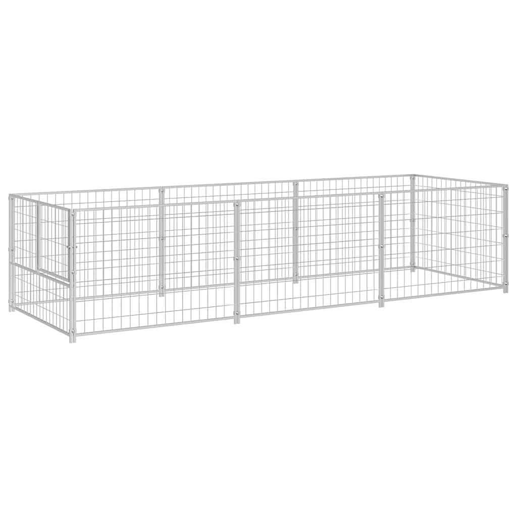 Gabbia per Cani Argento 3 m² in Acciaio
