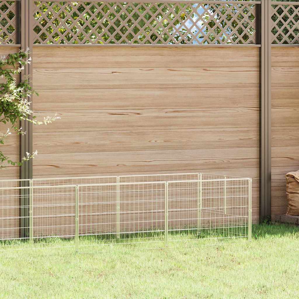 Gabbia per Cani Argento 7 m² in Acciaio