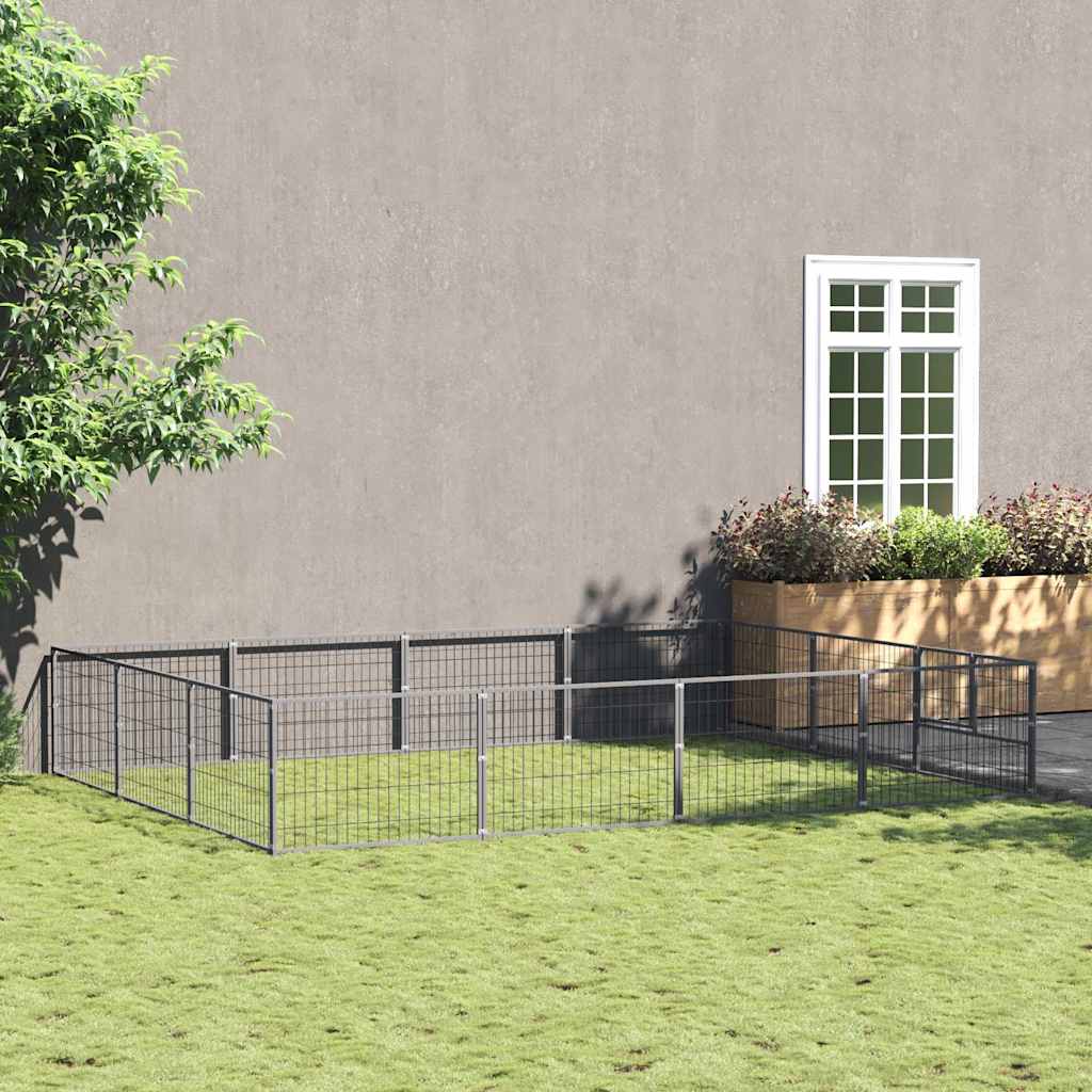 Gabbia per Cani 12 m² in Acciaio