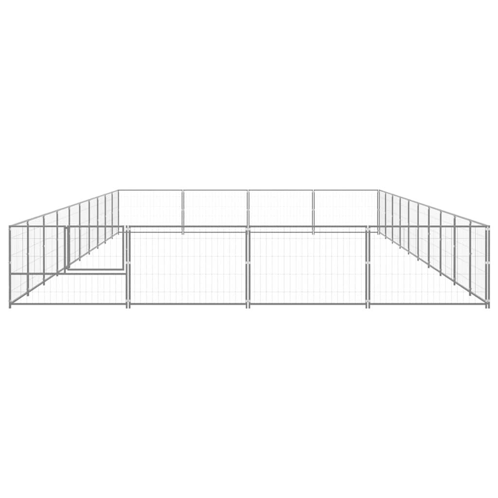 Gabbia per Cani Argento 40 m² in Acciaio