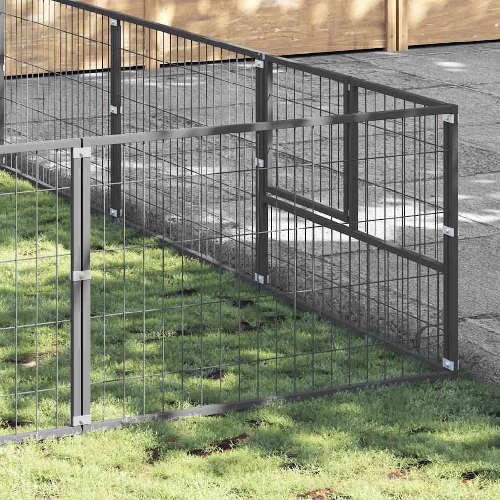 Gabbia per Cani Argento 60 m² in Acciaio