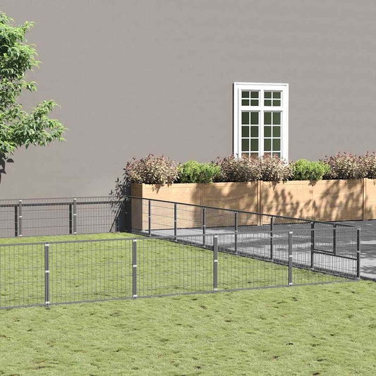 Gabbia per Cani Argento 49 m² in Acciaio